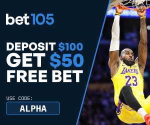 Bet105 - Deposit $100 Get $50 Free Bet - Code ALPHA